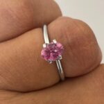 1.08 crt, Natural Flamingo Pink Sapphire, Ceylon Pink Sapphire Loose Oval Gemstone, Jewelry & Ring Making