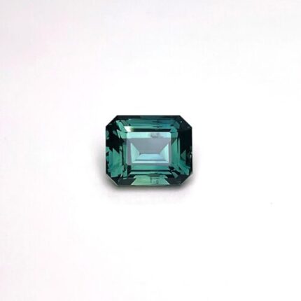 2.26 carat Teal/ Parti Sapphire is well cut to bring out the best colour and luster