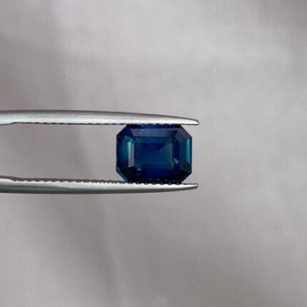 2.52 crt Teal sapphire stone Emerald cut teal sapphire, Bluish green teal sapphire