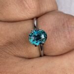 2.54 carat natural green sapphire - Teal sapphire ring – green sapphire - Loose gemstone - Oval engagement ring - NASHGEMS