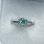 Teal sapphire Round cut blue green sapphire, 1.29 crt mermaid teal sapphire. Loose stone for ring making