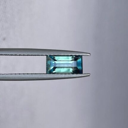 Natural Unheated Princess Teal Bluish Green Sapphire 1.30 carats.