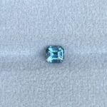 Teal sapphire | natural, bluish green, Emerald cut, VVS, 0.78ct, Madagascar