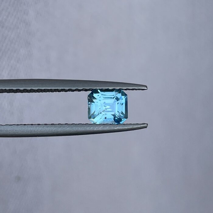Teal sapphire | natural, bluish green, Emerald cut, VVS, 0.78ct, Madagascar - NASHGEMS