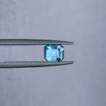 Teal sapphire | natural, bluish green, Emerald cut, VVS, 0.78ct, Madagascar