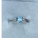 Teal sapphire | natural, bluish green, Emerald cut, VVS, 0.78ct, Madagascar