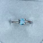 Teal sapphire | natural, bluish green, Emerald cut, VVS, 0.78ct, Madagascar