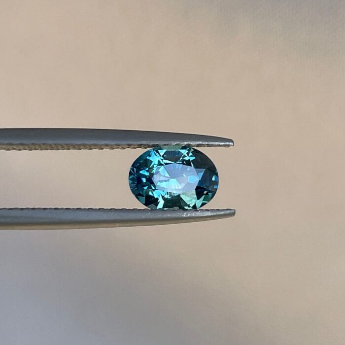 Teal sapphire stone, 1.18 crt swiss alps Natural teal sapphire. Faceted Loose Gemstone, For Making Jewelry.