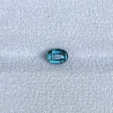 Loose sapphire heated certified blue green oval shape cut natural 0.73 ct