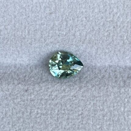 Certified 1.25 Cts Pear Cut Pale Green Sapphire Loose Gemstone