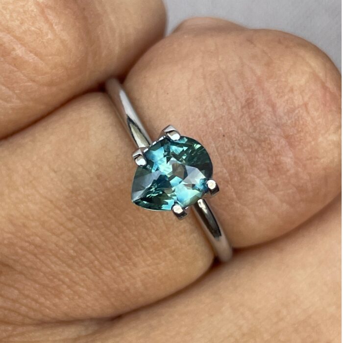 1.24 -Carat Blue-Green Sapphire | Teal sapphire | Green blue sapphire