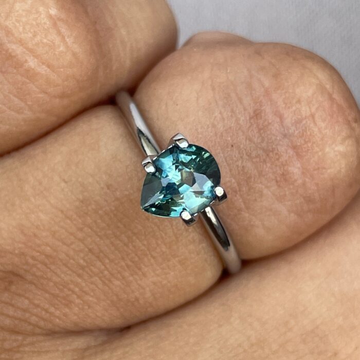 1.24 -Carat Blue-Green Sapphire | Teal sapphire | Green blue sapphire - NASHGEMS