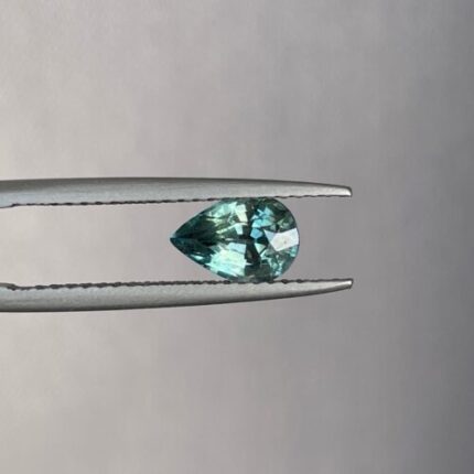 Green Sapphire 1.20 Carat Pear Cut heated