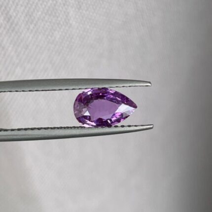 pear Purple Sapphire 1.08 Carat Loose Gemstone Natural Unheated Stone for Making Jewellery. A perfect clarity Purple Pear cut sapphire. - NASHGEMS