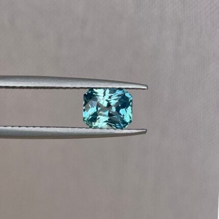 Radiant cut Greenish blue sapphire, 1.12 crt.