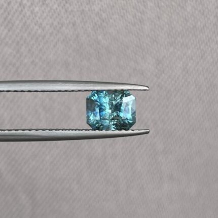 Natural Blue Green Sapphire Radiant Cut 5.40 x 6.50 Mm. 1.38 crt - NASHGEMS