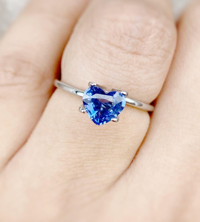 Heart Shaped Blue Sapphire