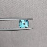 Natural Blue Green Sapphire Emerald Cut 5.10 x 5.60 Mm 1.08 crt.