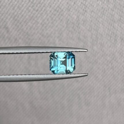 Natural Blue Green Sapphire Emerald Cut 5.10 x 5.60 Mm 1.08 crt.