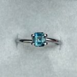 Natural Blue Green Sapphire Emerald Cut 5.10 x 5.60 Mm 1.08 crt.