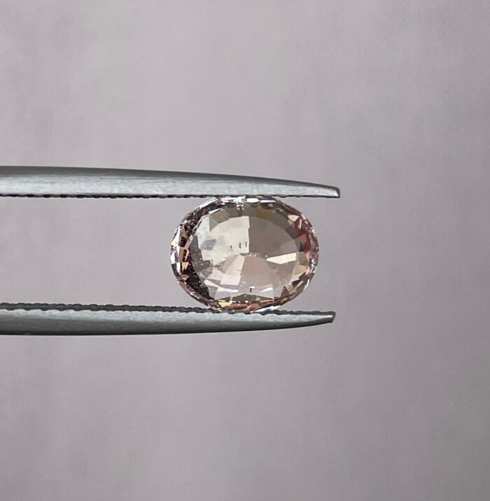 2.02 crt Peach Sapphire/ pinkish peach sapphire/ apricot sapphire/ champagne sapphire Engagement Ring/ sapphire ring/ custom ring/ sapphire - NASHGEMS