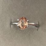 2.02 crt Peach Sapphire/ pinkish peach sapphire/ apricot sapphire/ champagne sapphire Engagement Ring/ sapphire ring/ custom ring/ sapphire