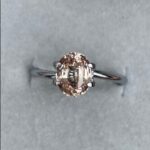 2.02 crt Peach Sapphire/ pinkish peach sapphire/ apricot sapphire/ champagne sapphire Engagement Ring/ sapphire ring/ custom ring/ sapphire