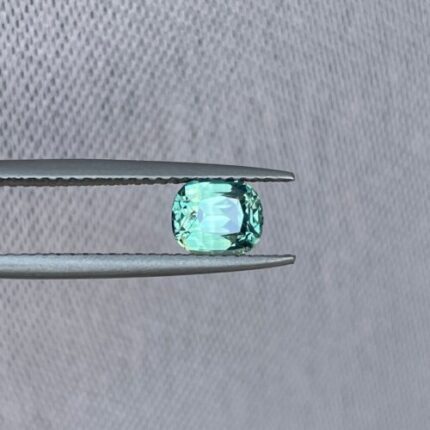 This 1.21 crt green Sapphire is well cut to bring out the best colour and lustre, and has a perfect colour blend.