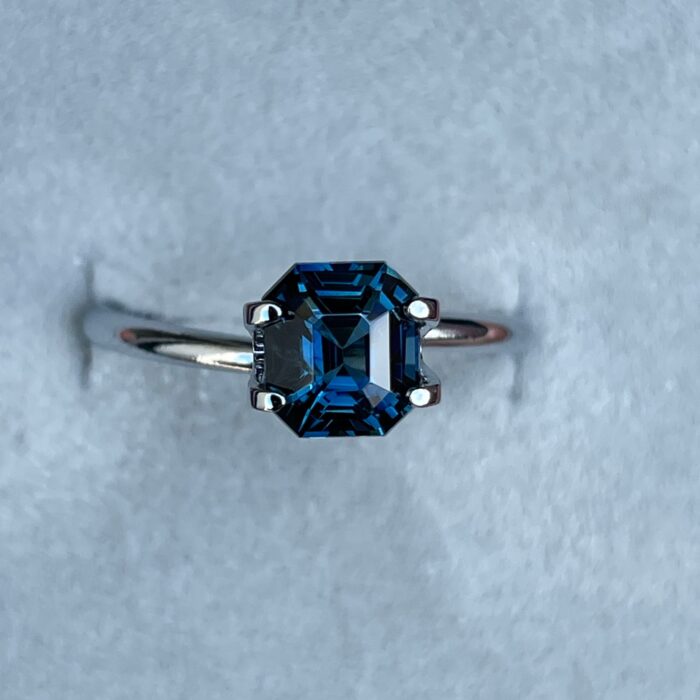 Teal Sapphire Emerald Cut 1.74 crt