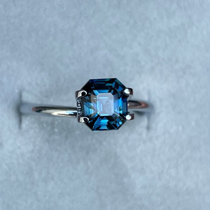 Teal Sapphire Emerald Cut 1.74 crt