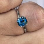 Teal Sapphire Emerald Cut 1.74 crt