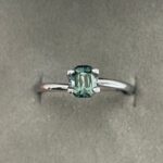 This 1.00 crt Green Sapphire is well cut to bring out the best colour and lustre, and has a perfect colour blend.